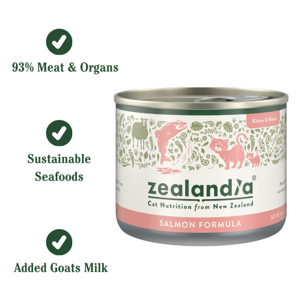 ZEALANDIA Mousse Pate Salmon Formula Kitten & Mama Wet Food