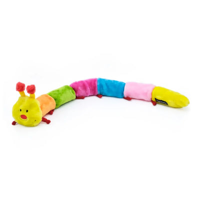 Zippypaws Plush Toys For Dog Caterpillar – Deluxe with 7 Squeakers
