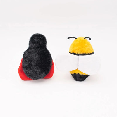 Zippypaws Plush Toys For Dog Crinkle 2-Pack (Bee and Ladybug)