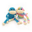 Zippypaws Plush Toys For Dog Spencer the Crinkle Monkey – 2Pack Small Rainbow and Blue