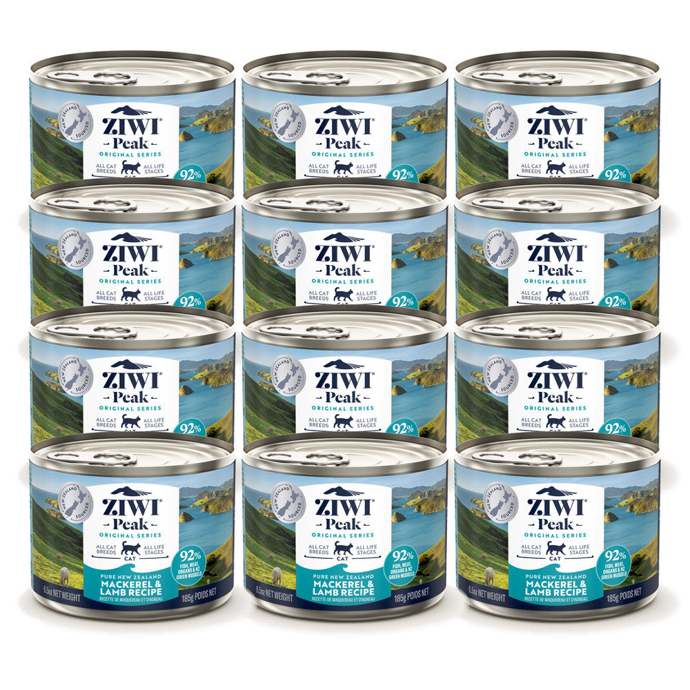 ZIWI Peak Cat Wet Food Cans Mackerel and Lamb Recipe