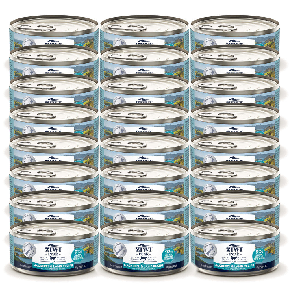 ZIWI Peak Cat Wet Food Cans Mackerel and Lamb Recipe