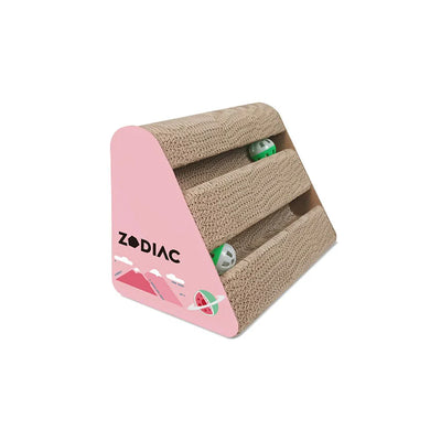 ZODIAC Triangle Cat Scratcher with Ball Watermelon