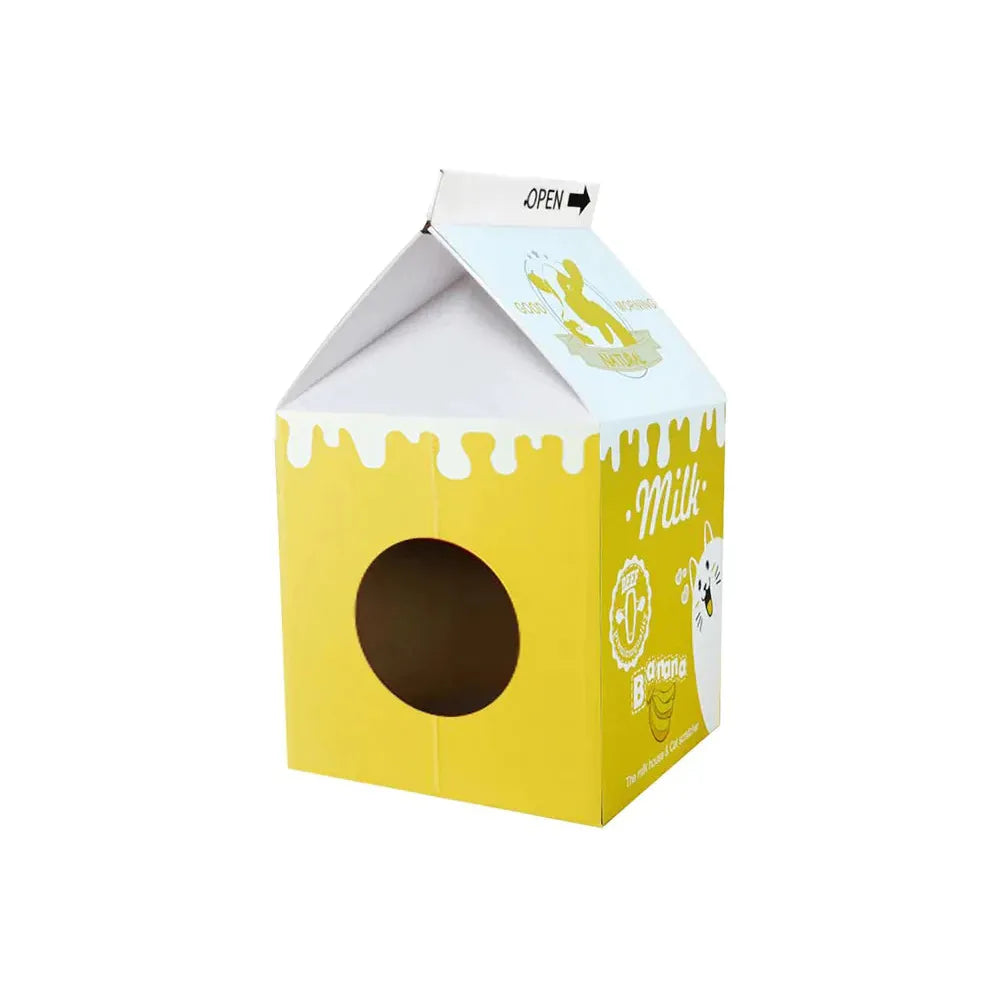 ZODIAC Cat Scratcher-Milk Box Blue/Yellow/Red