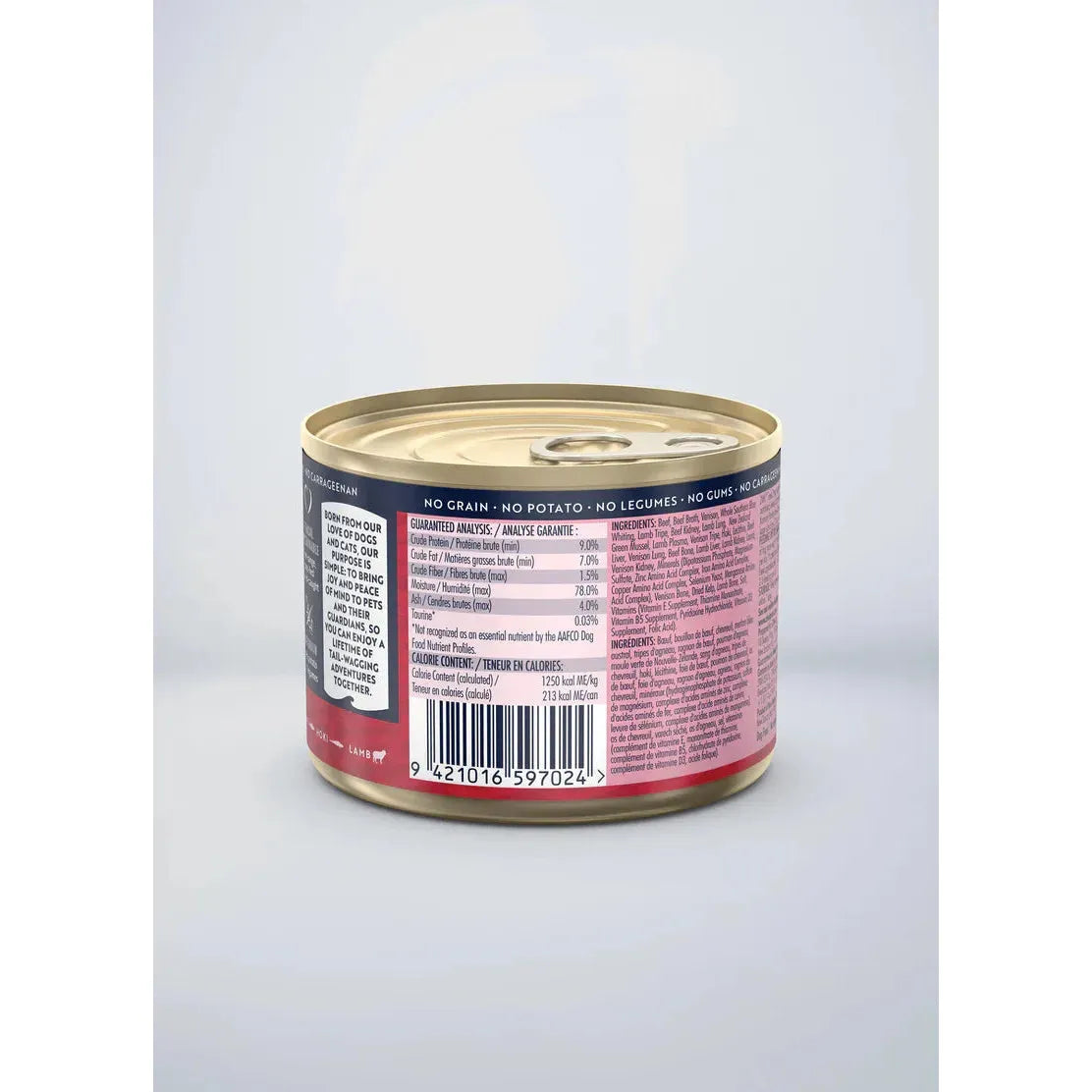 ZIWI Peak Provenance Dog Cans Otago Valley Recipe
