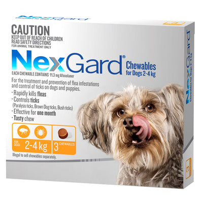 NexGard Flea & Tick Chewables For Very Small Dogs 2-4kg