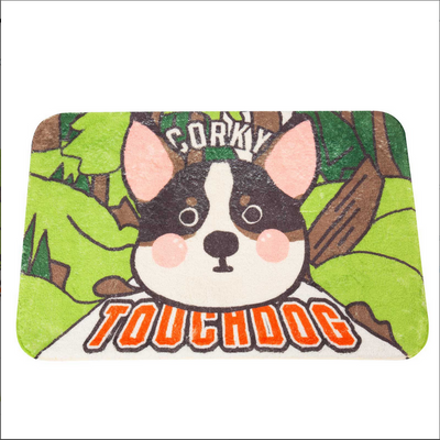 Touchdog Rectangle Resting Mat - Corgi