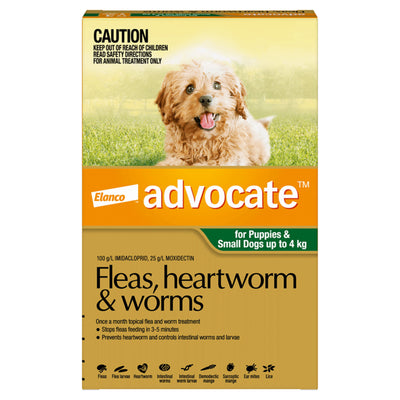 ADVOCATE DOG Puppy & Small Green up to 4KG 3PACK