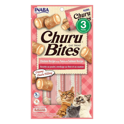 INABA Cat Churu Bites Chicken Wraps With Tuna Salmon 30G