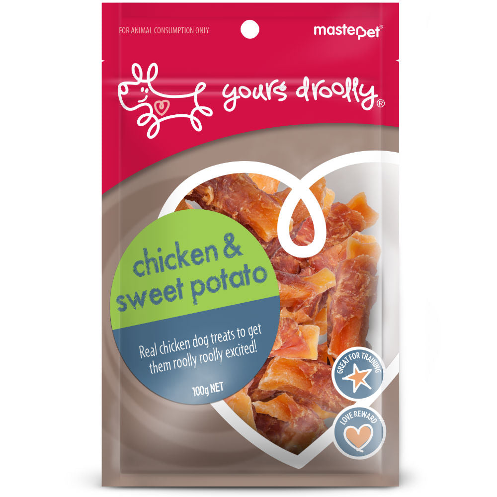 Yours Droolly Dog Treats Chicken and Sweet Potato 100g