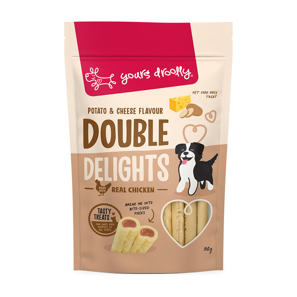 Yours Droolly Dog Treats Double Delights - Potato & Cheese 150g
