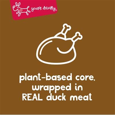 Yours Droolly Dog Treats Duck Wrapped Vegetable Sticks Medium 4 Pack