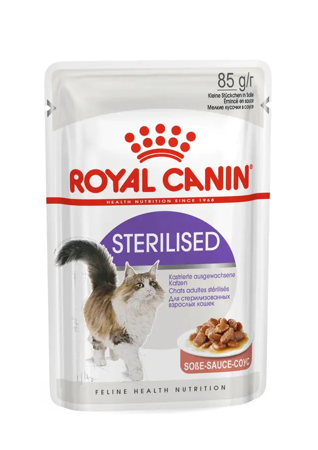 ROYAL CANIN Sterilised Adult Gravy Wet Cat Food 85g x 12