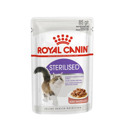 ROYAL CANIN Sterilised Adult Gravy Wet Cat Food 85g x 12
