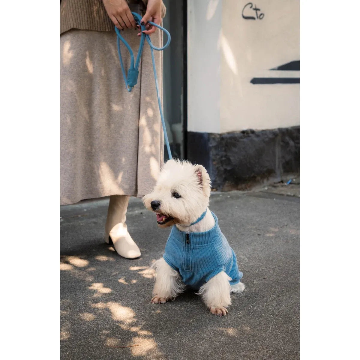 FuzzYard Life Atelier Dog Rope Lead - French Blue