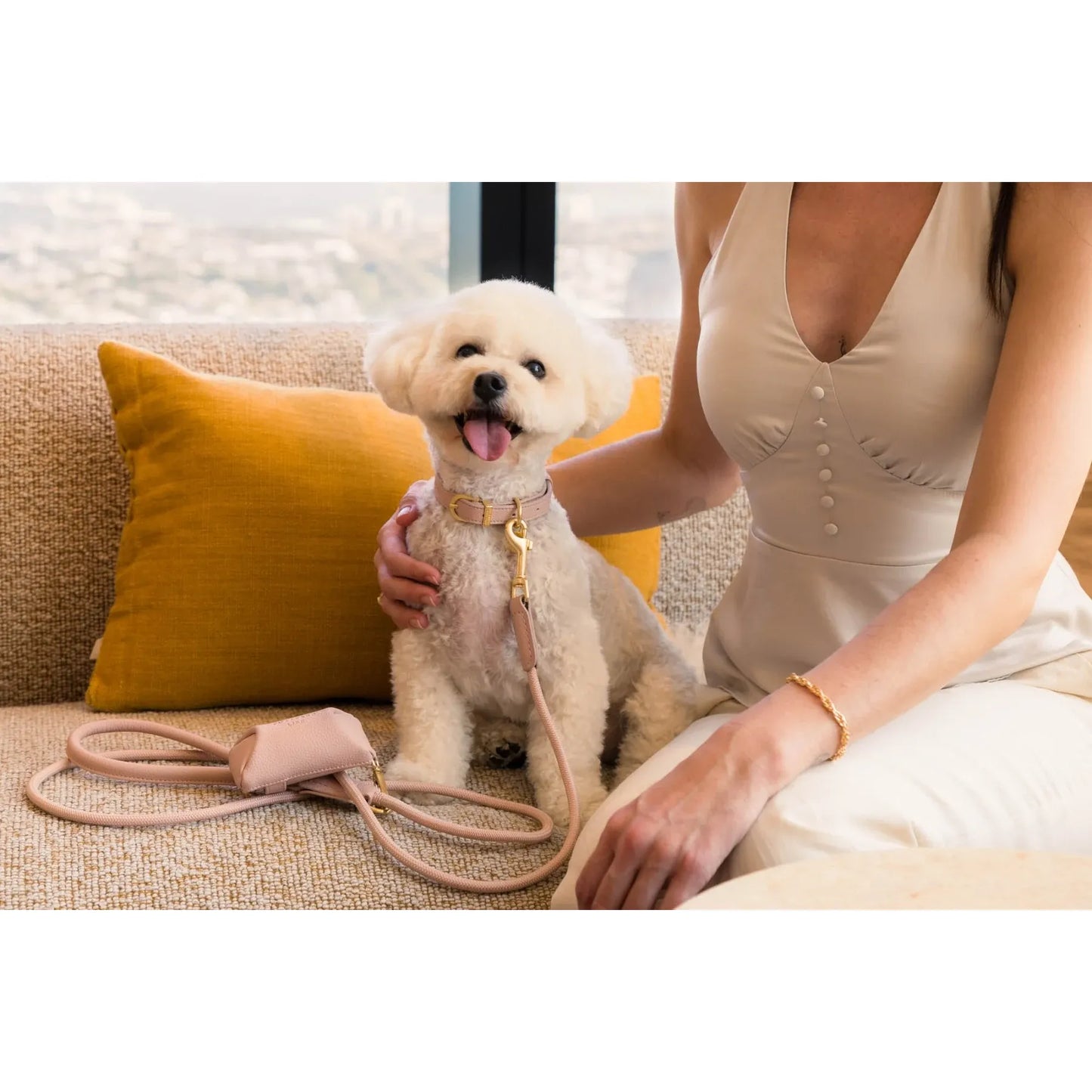 FuzzYard Life Atelier Dog Collar - Soft Blush