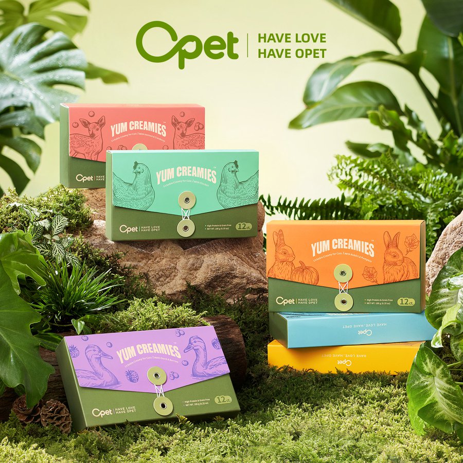 Opet Yum Creamies Churu Cat Treats - Salmon & Scallop 15g x 12