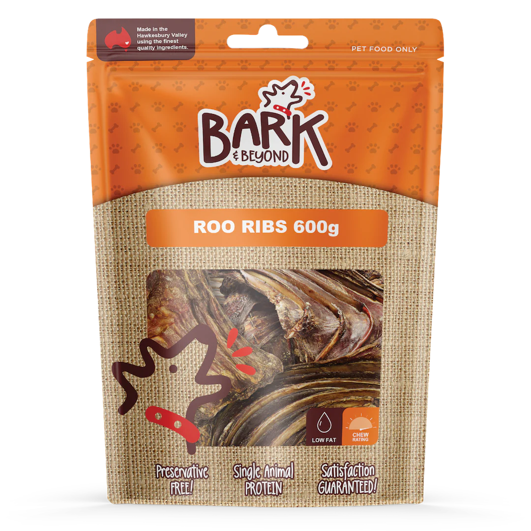 Bark & Beyond Dog Treats Kangaroo Ribs 600g