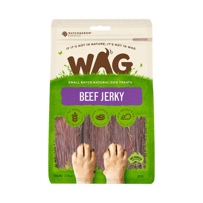 WAG Dog Treats Beef Jerky 200g