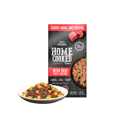 Absolute Holistic Dog Food Home Cooked Recipe | Beef, Peas & Salmon