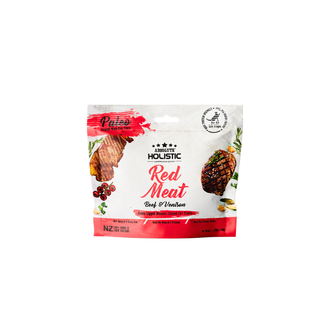Absolute Holistic Air Dried Cat Treats | Beef & Venison 50g