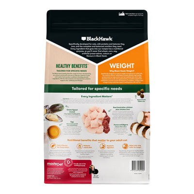 Black Hawk Healthy Benefits Adult Cat Food Weight