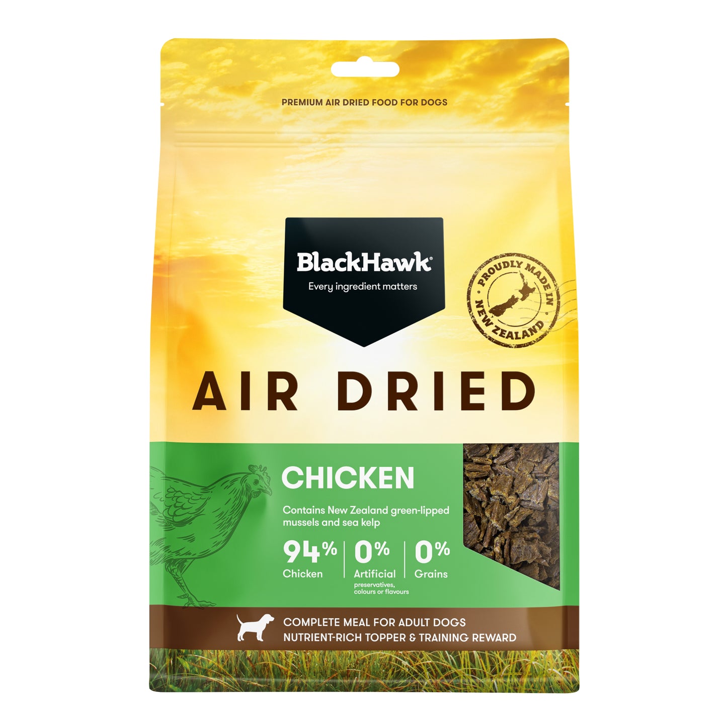 Black Hawk Air Dried Adult Dog Food Chicken