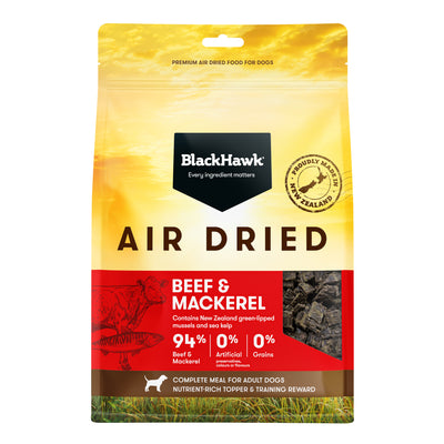 Black Hawk Air Dried Adult Dog Food Beef & Mackerel