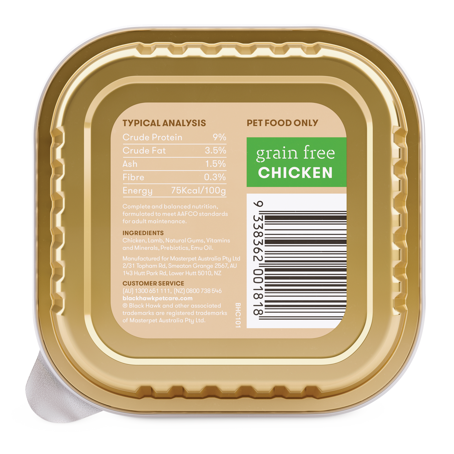 Black Hawk Dog Wet Food Grain Free Chicken Trays