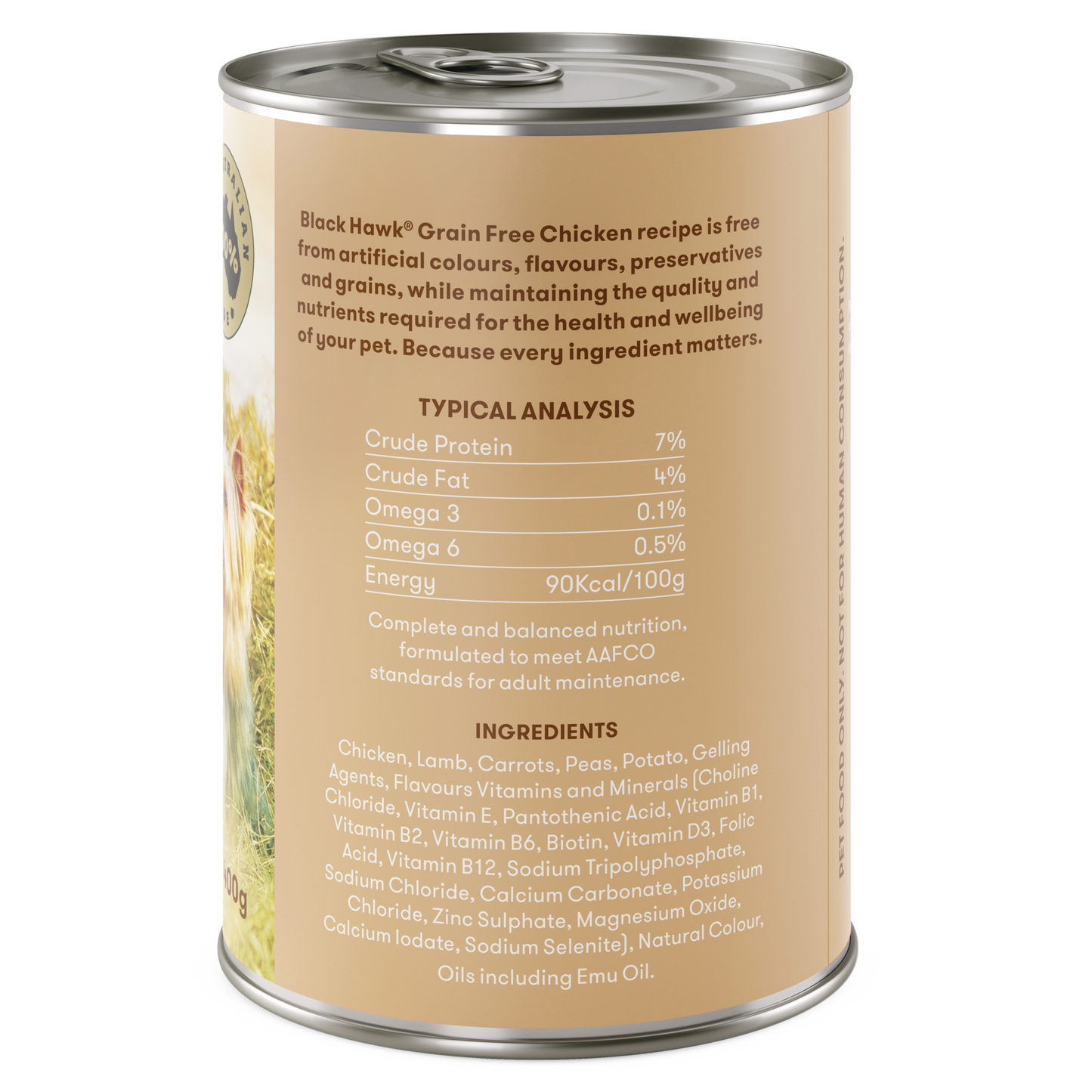 Black Hawk Dog Wet Food Grain Free Chicken Cans