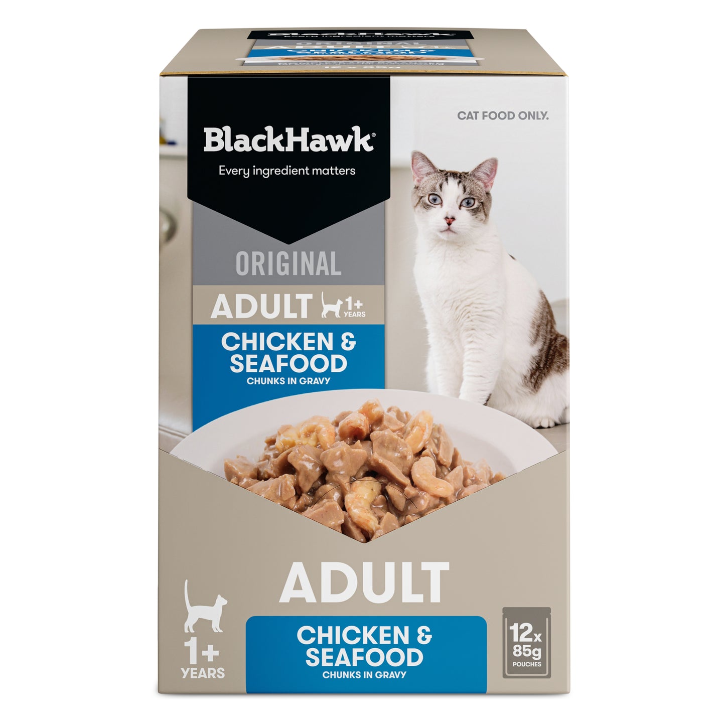 Black Hawk Adult Cat Wet Food Chicken & Seafood