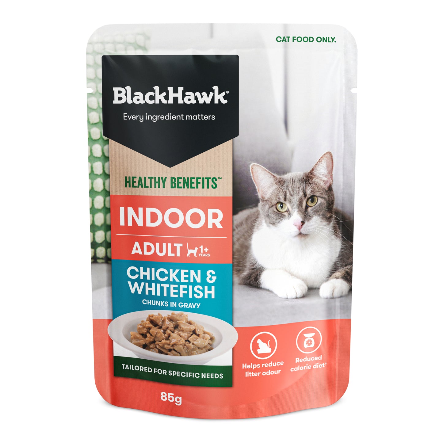 Black Hawk Adult Cat Wet Food Healthy Benefits Indoor Chicken & Whitefish