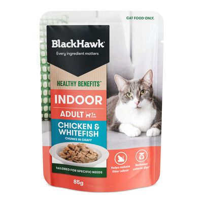 Black Hawk Adult Cat Wet Food Healthy Benefits Indoor Chicken & Whitefish