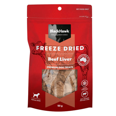 Black Hawk Dog Treats Freeze Dried Beef Liver 50g