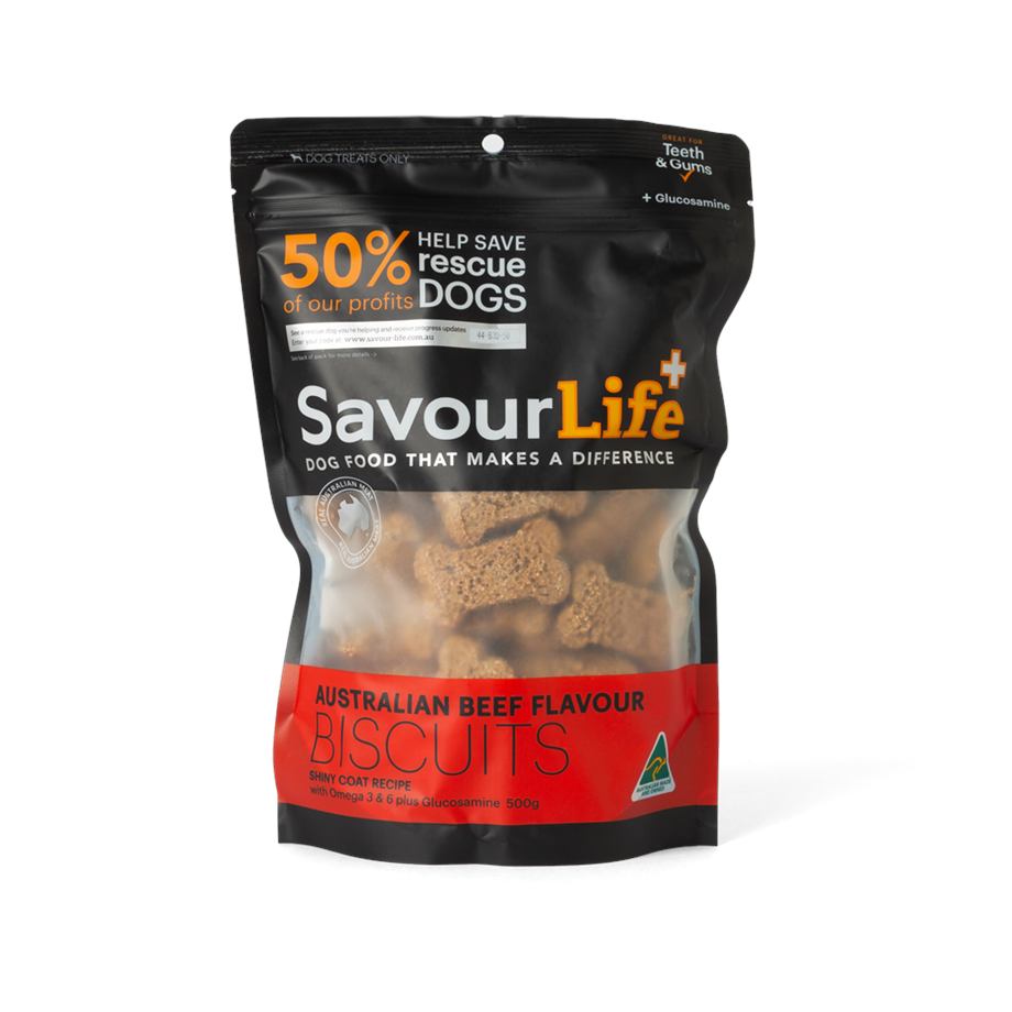 SavourLife Dog Treats Biscuits Australian Beef Flavour 500g