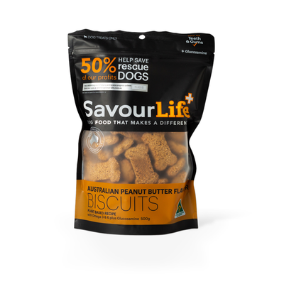SavourLife Dog Treats Biscuits Australian Peanut Butter Flavour 500g