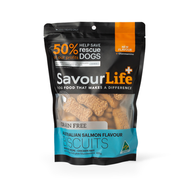 SavourLife Dog Treats Biscuits Australian Salmon Flavour 425g