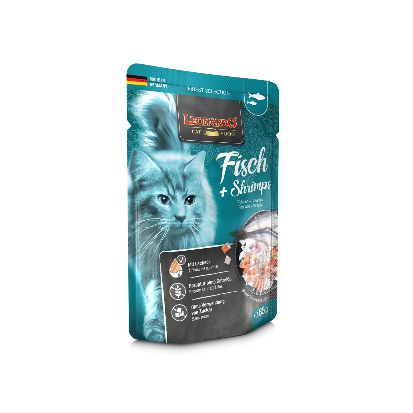 Leonardo® Cat Wet Food Finest Selection - Fish + Shrimps