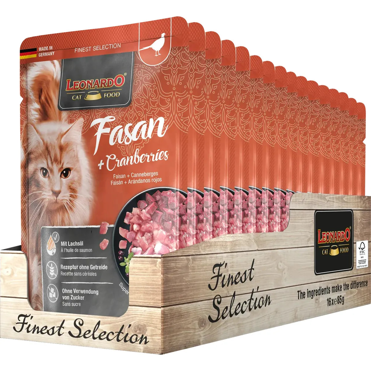 Leonardo® Cat Wet Food Finest Selection - Pheasant + Cranberries