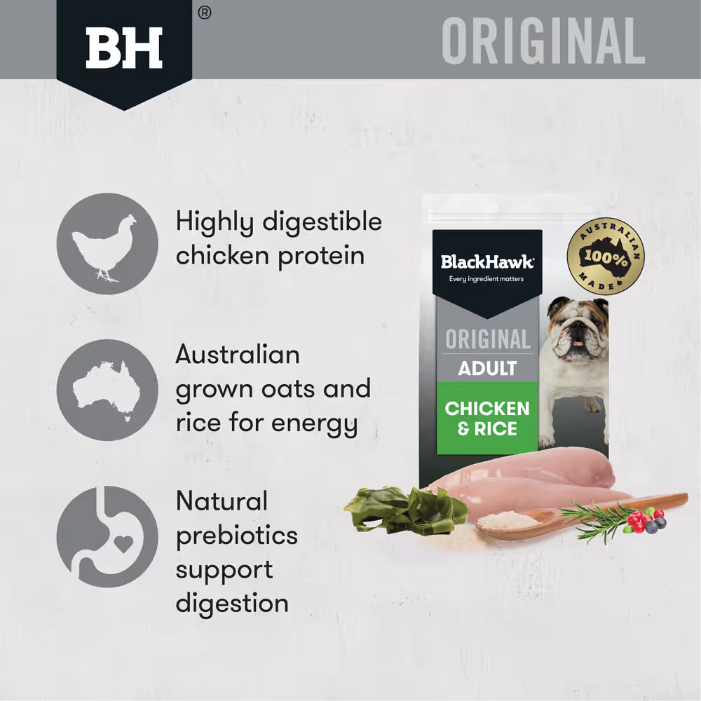 Black Hawk Adult Dog Dry Food Chicken And Rice