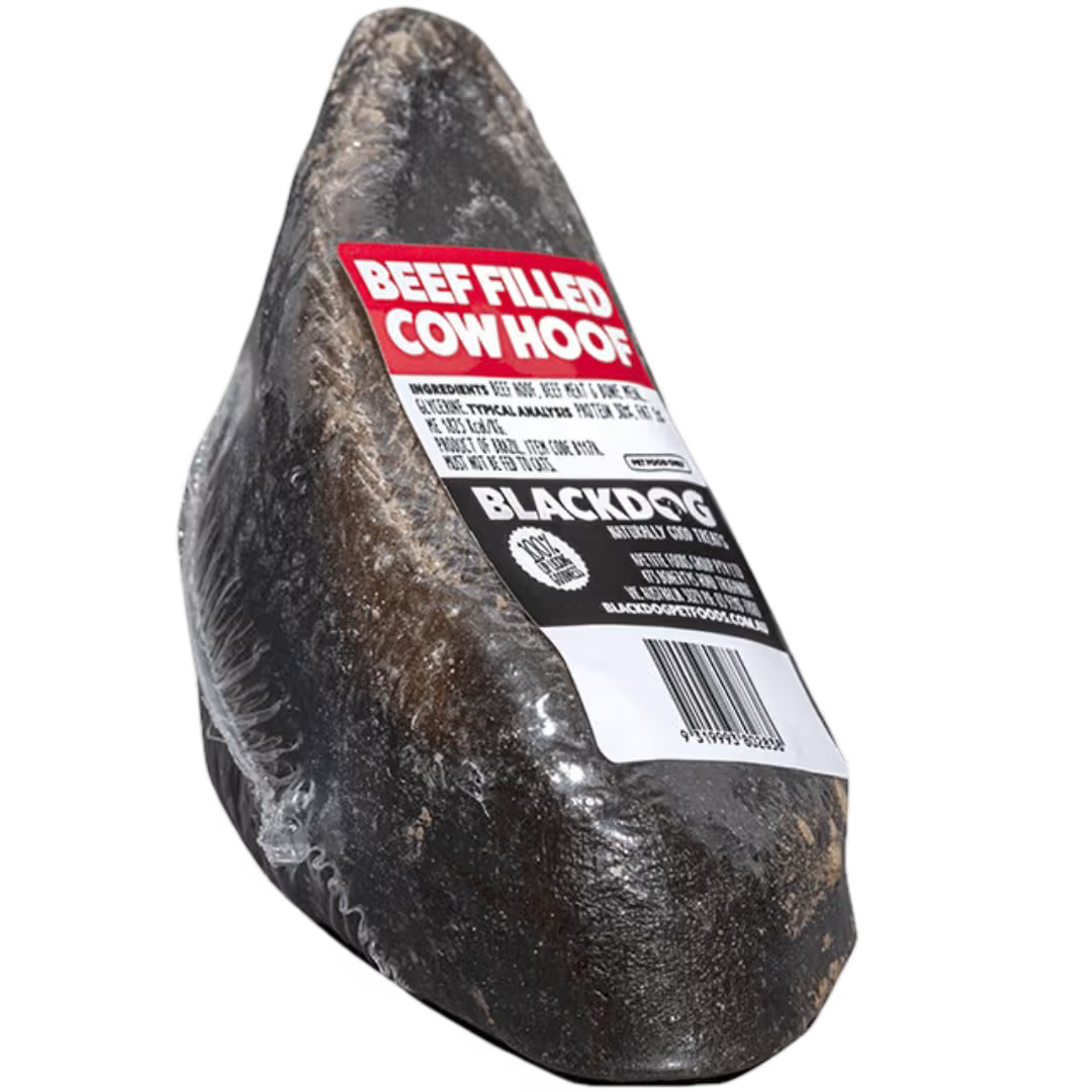 BLACKDOG Dog Treats Beef Filled Cow Hoof