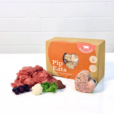 Pip Eats Frozen Raw Dog Food Brilliant Beef 90g x 12