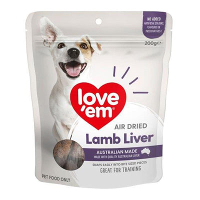 Love Em Dog Treats Lamb Liver 200g