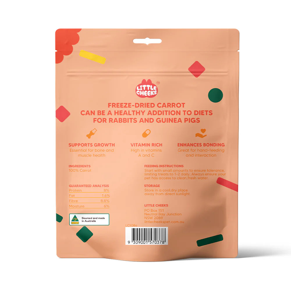 Little Cheeks Freeze Dried Carrot for Small Animals 20g