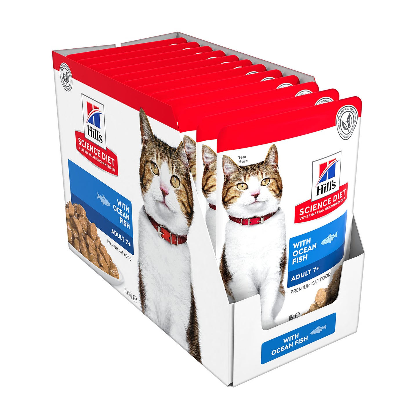 Hill's Science Diet Adult Cat Wet Food 7+ Ocean Fish Dinner 85g X 12