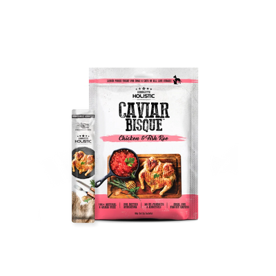 Absolute Holistic Liquid Bisque Treats For Cats & Dogs | Chicken & Fish Roe 12g x 5