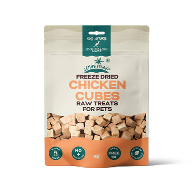 Nature Island Freeze Dried Chicken Breast Cubes Raw Treats 80g