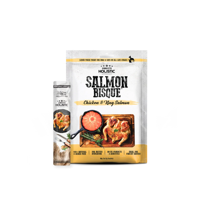 Absolute Holistic Liquid Bisque Treats For Cats & Dogs | Chicken & King Salmon 12g x 5