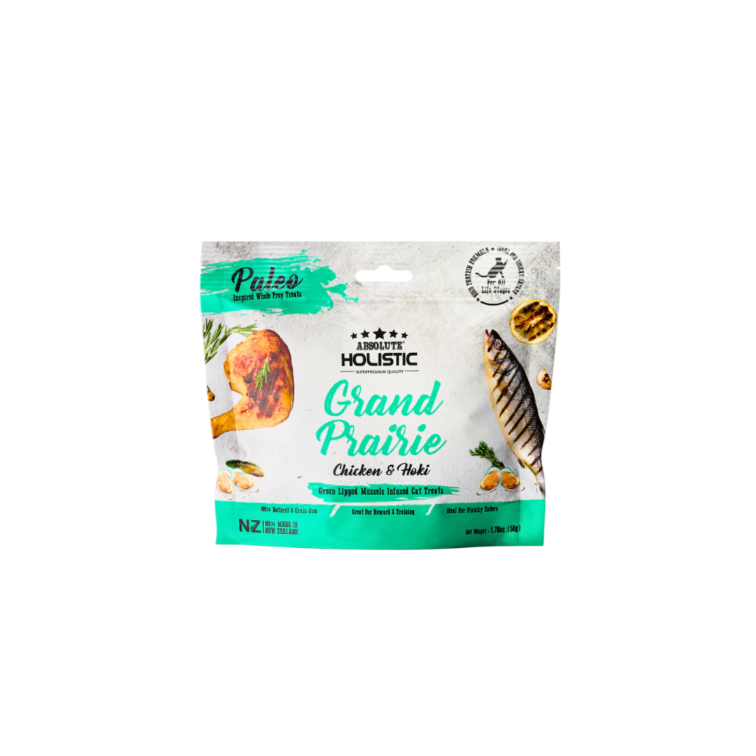 Absolute Holistic Air Dried Cat Treats | Chicken & Hoki 50g
