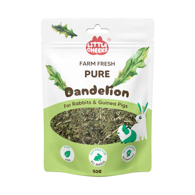 Little Cheeks Farm Fresh Pure Dandelion Leaf 50g For Rabbits & Guinea pigs